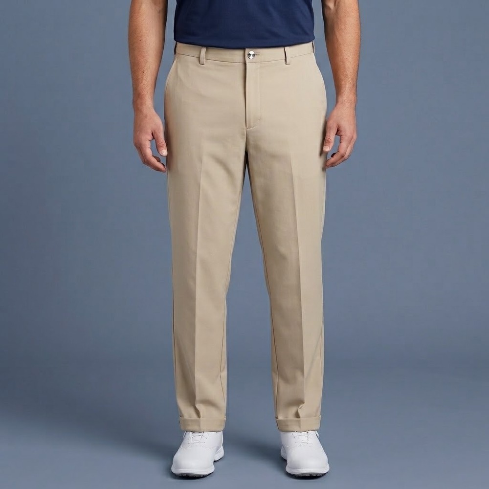 Callaway Golf Pants Men 38x30 Beige Performance Stretch Flat Front